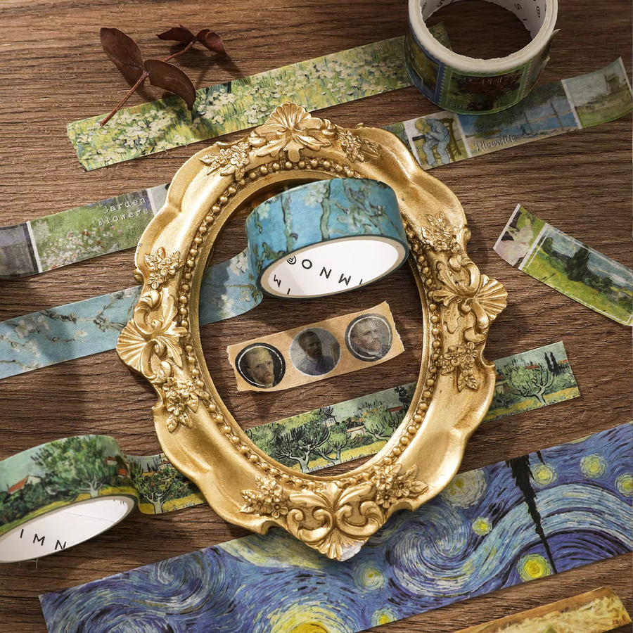 18 Bände Washi Tape Set mit europäischen Landschaften im Retro Ölgemälde-Stil, Multicolour Papierband für DIY Scrapbook und Dekoration - Bild 4