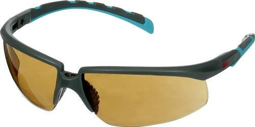 3M Schutzbrille S2005SGAF-BGR mit Antibeschlag-Schutz und Antikratz-Schutz, winkelverstellbar, Türkis/Grau/Braun, EN 166 DIN 166 - Bild 1