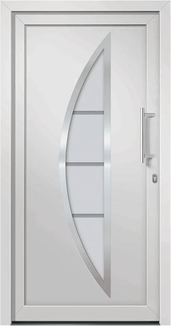 vidaXL Haustür in Weiß, modern, Rechtsanschlag, B/H: 98 x 208 cm - Bild 1