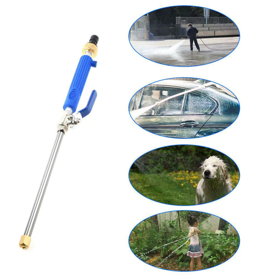 Multifunktionale Hochdruck-Wasserpistole in Schwarz mit Messingdüse und Kugelventil zur Fahrzeugreinigung und Gartenpflege - Bild 2