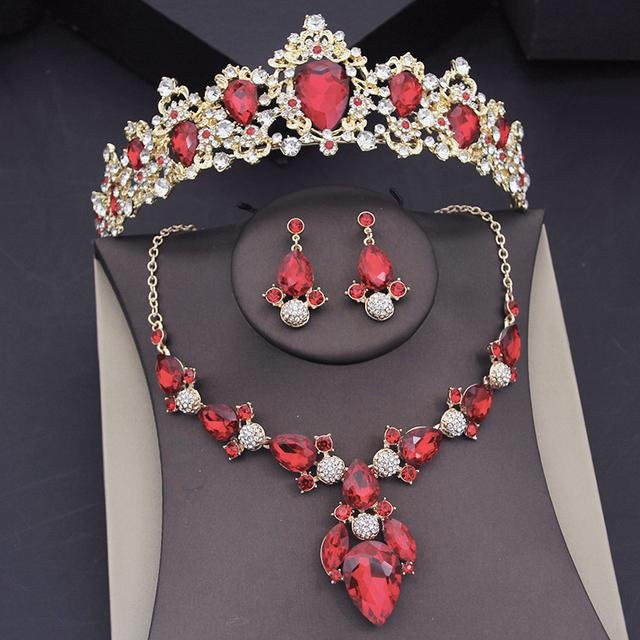 POMOiii Schmuckset, Kristall, Gold, Damen - Bild 1