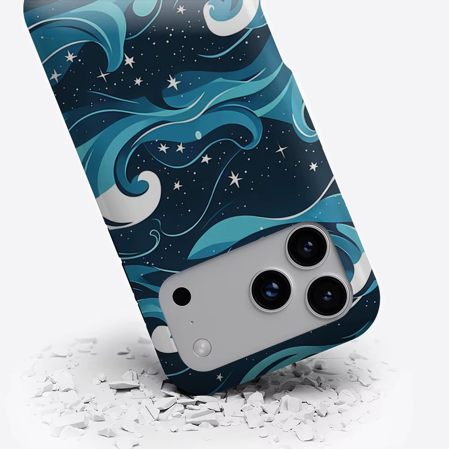 Aurea Case Matte Bumper MagSafe Schutzhülle für iPhone 17 16 15 14 13 Pro Max Night Wave Star Stoßfeste PC Hülle - Bild 3