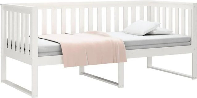 vidaXL Tagesbett aus massivem Kiefernholz in Weiß, B/T/H: 100 x 200 x 106 cm - Bild 1