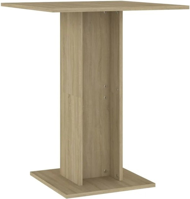 vidaXL Bistrotisch Sonoma-Eiche aus Holzwerkstoff, Farbe: Braun, B/T/H: 60 x 60 x 75 cm - Bild 1
