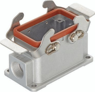 HARTING Sockelgehäuse aus Aluminium in Silber, Artikelnummer 19 62 810 1235 - Bild 1