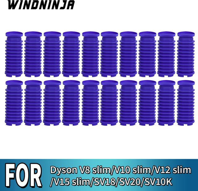 Langlebiger Rollenschlauch für Dyson V8 slim, V10 slim, V12 slim, V15 slim, SV18, SV20 und SV10K Staubsauger als Ersatzteil für die Saugdüse - Bild 1