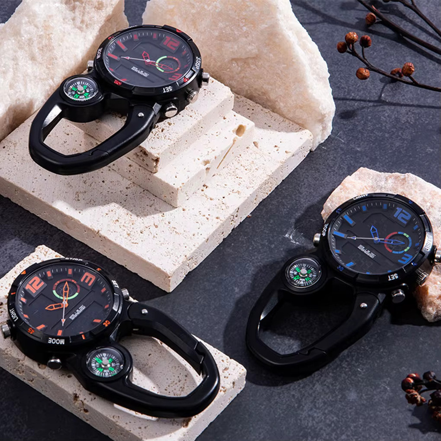 BGVfive Taschenuhr, Kunststoff, Kompass, Schwarz, Unisex - Bild 2