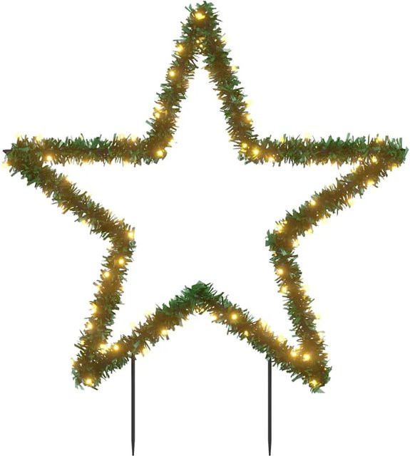 vidaXL Weihnachtsstern mit 115 LEDs und Erdspießen in Grün, Höhe: 85 cm - Bild 1