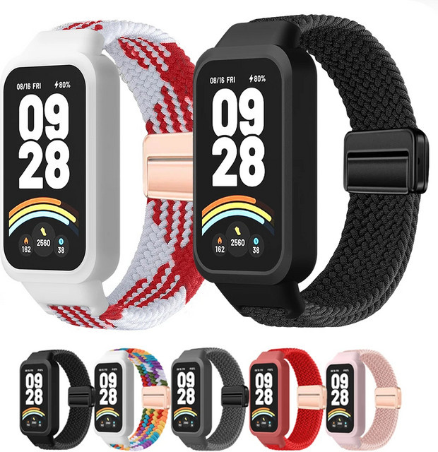 FancyWrist Uhrenarmband Textil/NATO, Multicolor, für Mi Band 9 8 Active Redmi Band 3 2 - Bild 1