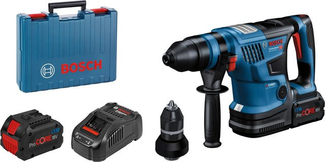 Bosch Professional GBH 18V-34 CF Akku-Bohrhammer Set mit 18V Akkus und Koffer in Blau - Bild 1