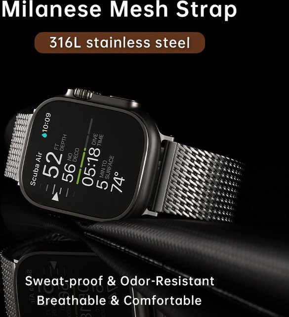 MAIKES Uhrenarmband, Edelstahl, Silber, Unisex - Bild 1