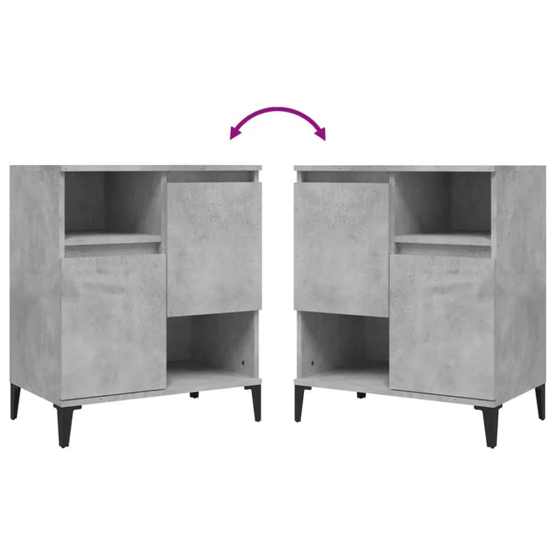 Vidaxl Kommode in Grau aus Holzwerkstoff im modernen Design, B/T/H: 60 x 35 x 70 cm - Bild 6