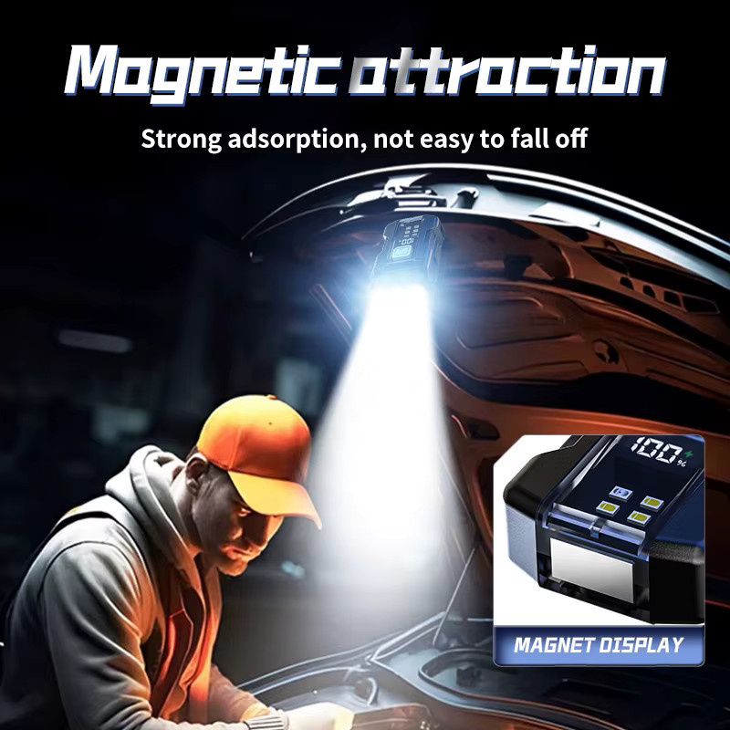 ESMARTER Mini-LED-Taschenlampe in Schwarz, USB wiederaufladbare EDC-Taschenlampe mit Magnet, Batterieanzeige und 7 Modi - Bild 5