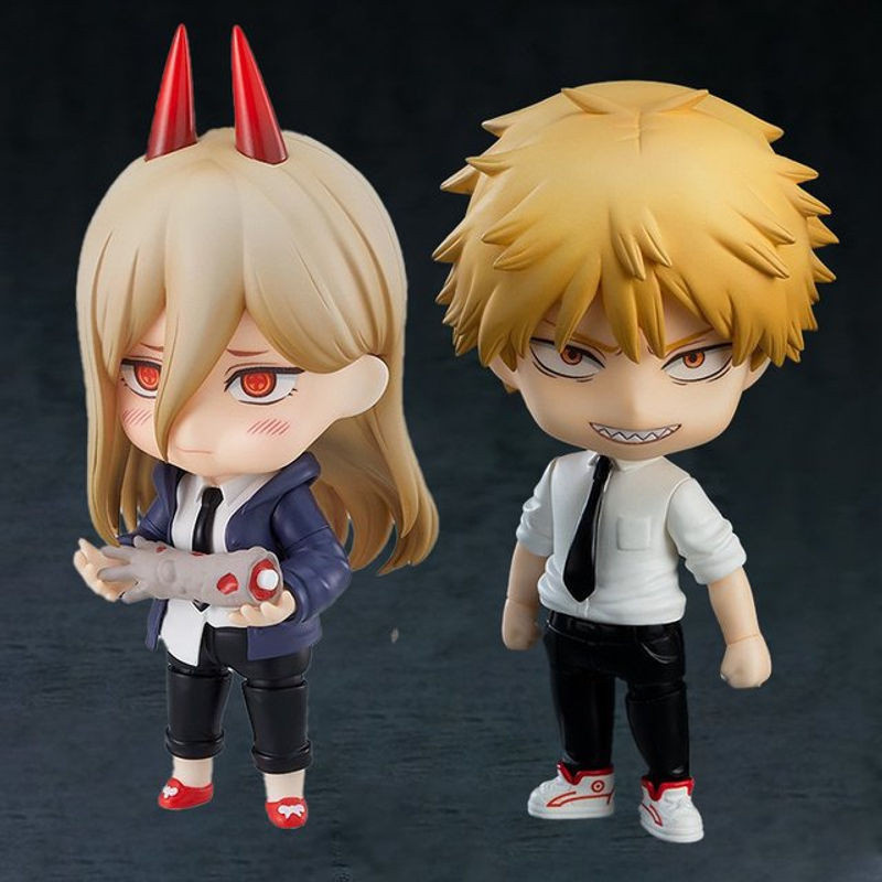 GSC Nendoroid Chainsaw Man Actionfiguren Denji und Power Q-Version mit wechselbaren Gesichtern, mehrfarbig - Bild 1