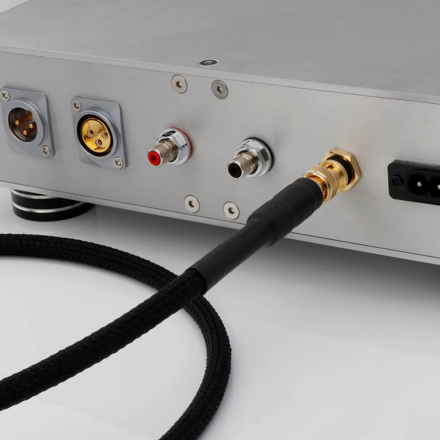 Preffair HIFI BNC SMA Koaxialkabel aus reinem Silber für verlustfreie digitale Audio- und HD-Videosignale in Schwarz - Bild 5