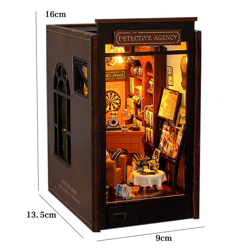zuuton DIY Buch Nook Kit, 3D Puzzle, Holz, mit LED Lichter - Bild 3