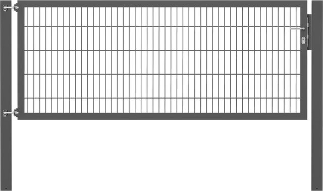Einzeltor Flexo Plus in Anthrazit mit Pfosten B/H: 250 x 100 cm und Pfosten B/H: 100 x 100 cm - Bild 1
