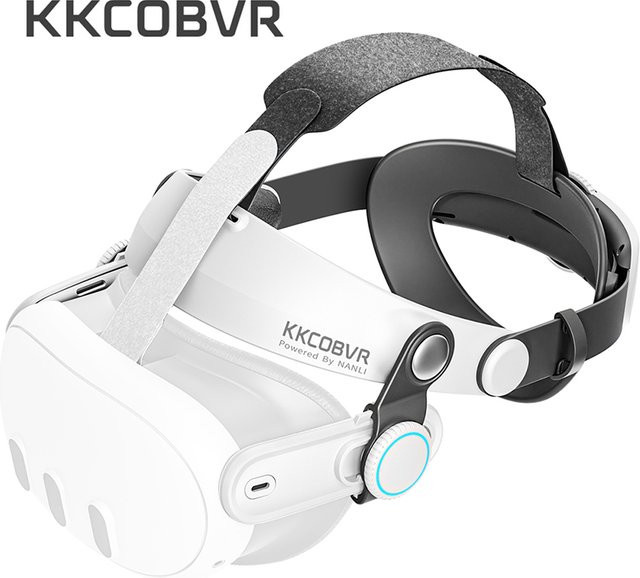 KKCOBVR Q3 Kopfband in Weiß kompatibel mit Meta Quest 3 und 3S für verbesserten Komfort und Stressreduzierung - Bild 1