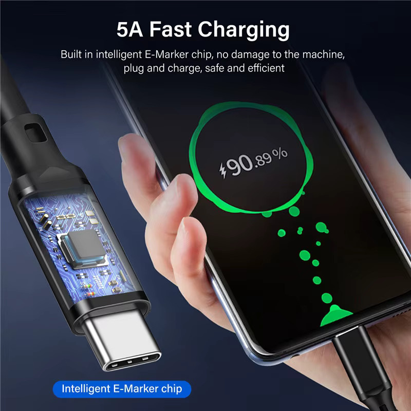 Nephy USB-C Datenkabel Schwarz mit Thunderbolt-Unterstützung für 4K Video und 20Gbps Datenübertragung sowie 240W PD Schnellladung - Bild 4