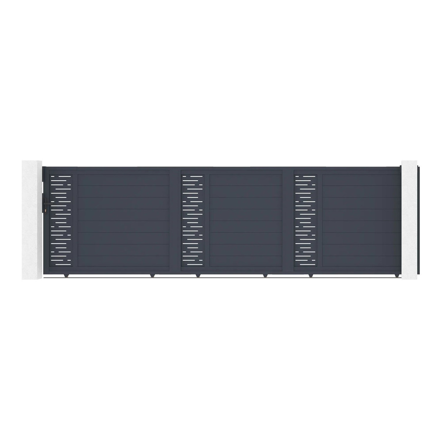Casanoov Schiebetor Arlberg aus Aluminium in Grau mit Ranger C300 Motorisierung, Breite: 498 cm, Höhe: 140 cm - Bild 2