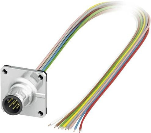 Phoenix Contact 1441561 Sensor-Aktor-Einbausteckverbinder M12 Stecker mit 8 Polen und 0,50 m Kabellänge in Multicolor mit Schraubanschluss - Bild 1