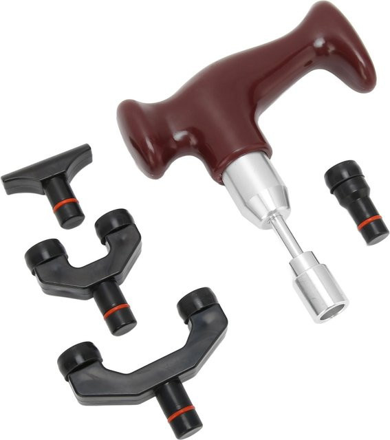 OutsideWorld T-Form Tiefengewebe-Massagegerät zur ergonomischen Schmerzlinderung für Beine und Arme in Grau Rot Multicolour - Bild 1