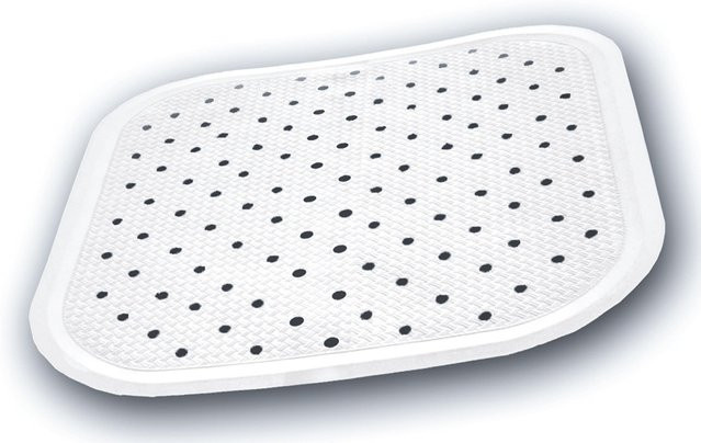 Rutschfeste Duschmatte von Sänger in Weiß mit Punktstruktur und minimalistischem Design - Bild 1