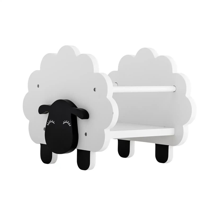 Bloomingville Mini Buchständer Dolly aus weißem Holz für den Tisch, Höhe: 35,0 cm, Breite: 30,5 cm, Tiefe: 30,0 cm - Bild 1
