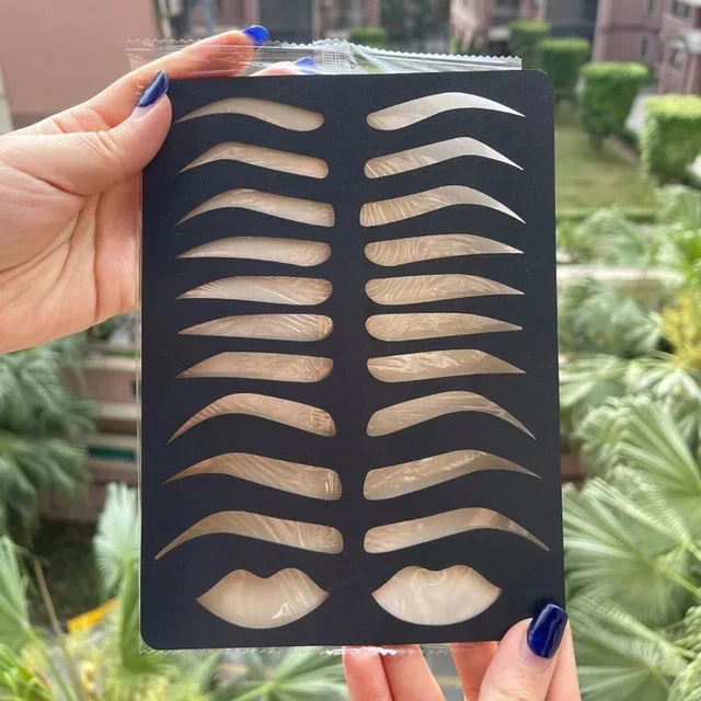 BOLUOYIN Schablone für Augenbrauen und Lippen, Permanent Make-up Zubehör - Bild 1