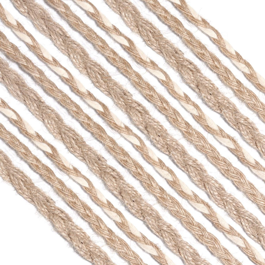 Dekoratives 3-Strang Jute-Hanfseil in Braun, Breite: 0,7 cm, Länge: 9,14 m - Bild 2
