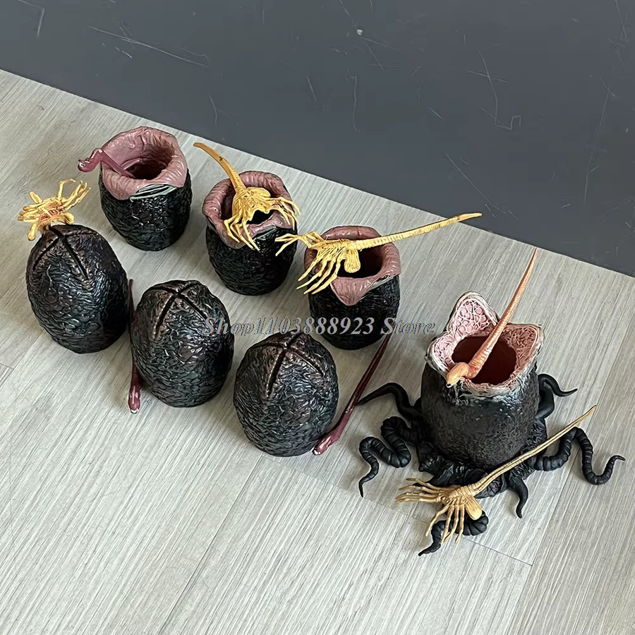 Bandai Alien vs Predator, Alien Xenomorph Eggs Chestburster Figuren, Einzelfigur, Kunststoff, Schwarz - Bild 2