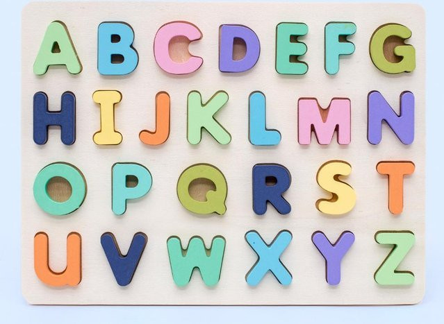 Holz 3D Alphabet Zahlen Puzzle, Bunt, ab 3 Jahre - Bild 1
