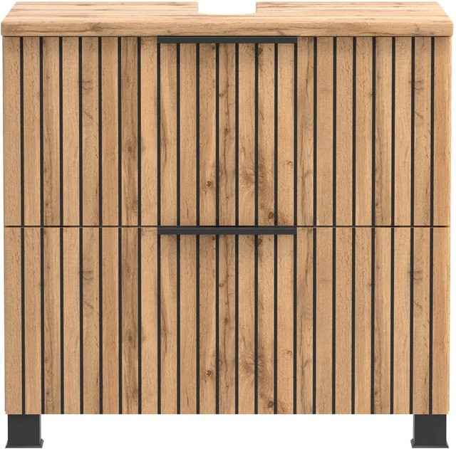 Held Möbel Unterbeckenschrank Manchester in Wildeiche mit Soft-Close-Türen, B/T/H: 54 x 60 x 35 cm - Bild 1