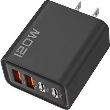 Aloisia USB-C PD Schnellladegerät mit 4 Ports und Quick Charge 3.0 in Schwarz - Bild 1