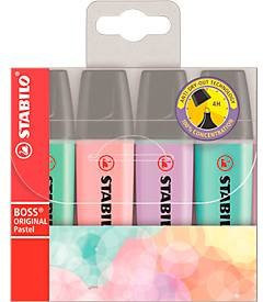 Stabilo Boss Original Textmarker Pastelltöne, 4er-Set, Mehrfarbig - Bild 1