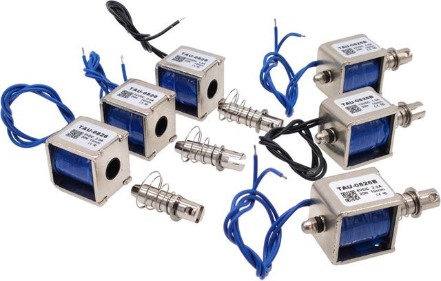 CNMAWAY Lineare Elektrische Magnetspule TAU-0826B Solenoid mit 10mm Hub in Silber - Bild 1