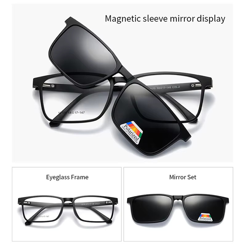 Lzabella Korrektionsbrille, TR90, Rund, Vollrand, Schwarz, Unisex - Bild 2