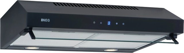 NEG Unterbau Dunstabzugshaube NEG15-DCST+ in Schwarz mit Doppelmotor, Glasfront und Sensor-Touch, Breite: 60 cm - Bild 1