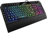 Sharkoon SKILLER SGK5 Gaming-Tastatur mit Membran-Technologie, Hintergrundbeleuchtung, USB-Anschluss und QWERTZ-Layout in Schwarz - Bild 1