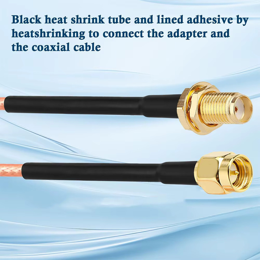 FRHY SMA-Schottverlängerungskabel RG316 Low-Loss Coaxial Kabel mit SMA-Stecker auf Buchse, Länge: 2 m - Bild 2