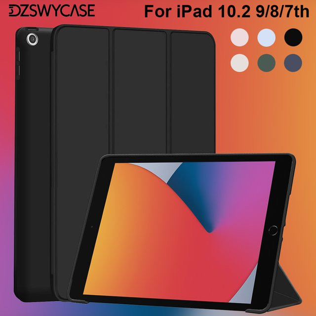 DZSWYCASE Silikon Schutzhülle für iPad 9./8./7. Generation 10,2 Zoll in Schwarz - Bild 1