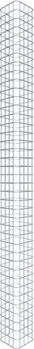 Gabiona Gabionensäule aus verzinktem Stahl, silbergrau, B/T/H: 22 x 22 x 200 cm, Maschenweite: 5 x 5 cm - Bild 1