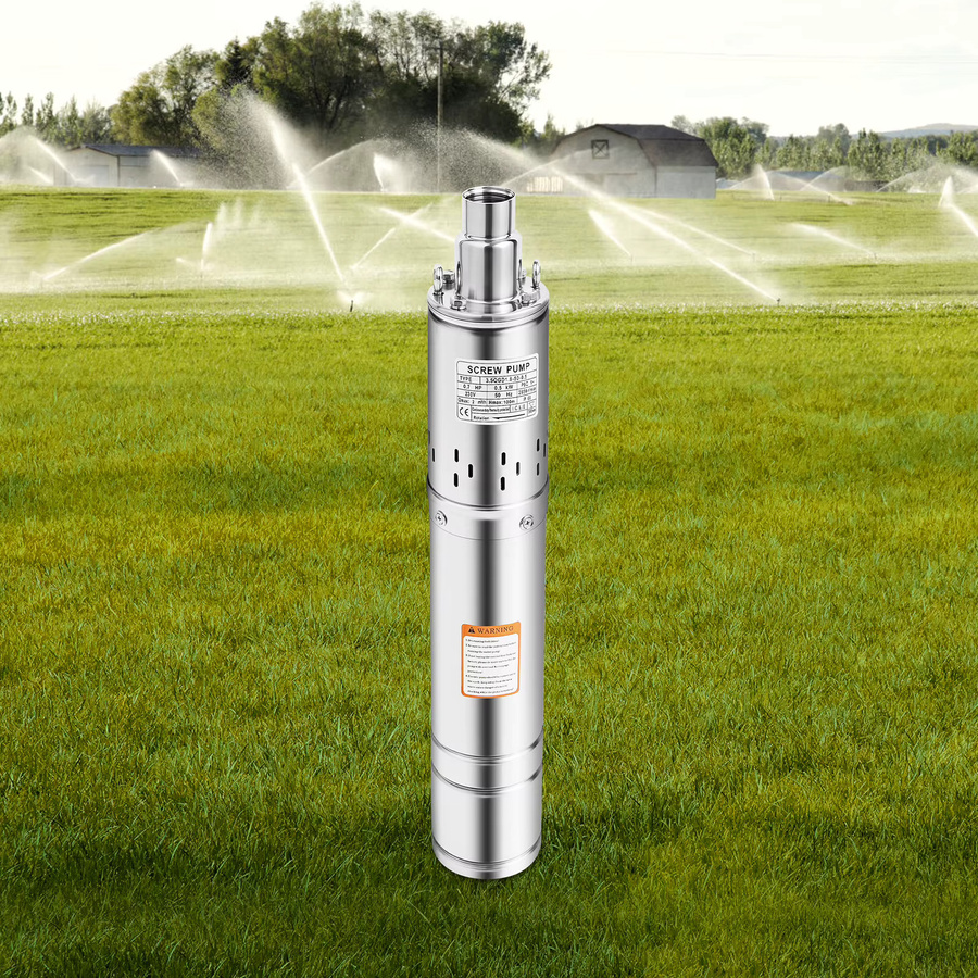 Bymaocar Tiefbrunnenpumpe 0,5 kW mit Schnappringfeder in Silber für Bewässerungssysteme - Bild 3