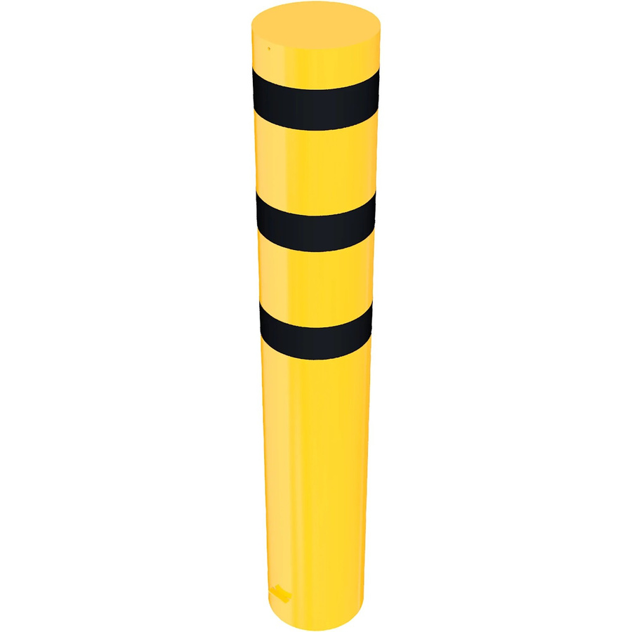 Schake Stahlrohrpoller zum Einbetonieren in Gelb-Schwarz, Durchmesser: 32,3 cm, Höhe: 200 cm - Bild 2