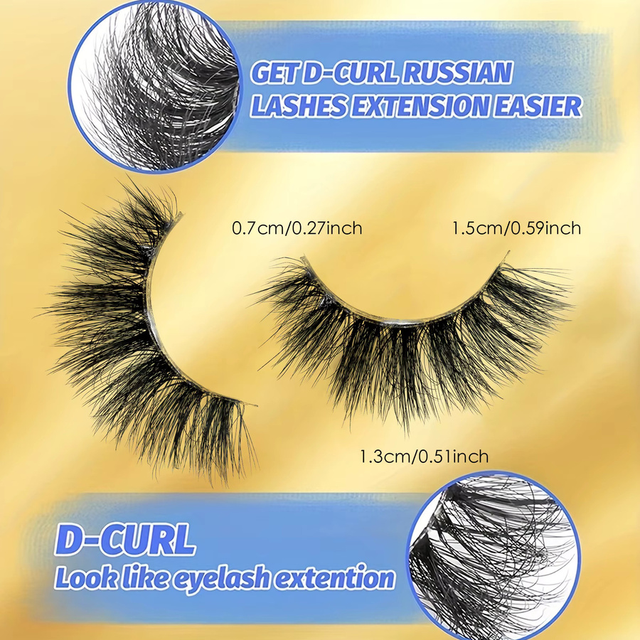 JIEFUXIN Künstliche Wimpern, Black, 10 Paar, Unisex - Bild 4