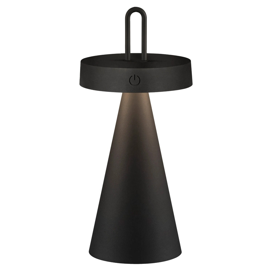 Just Light Alwa LED-Akku-Tischleuchte Schwarz, dimmbar, Höhe: 28,9 cm, Durchmesser: 12,8 cm - Bild 2