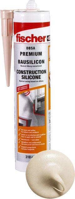 Fischer Bausilicon DBSA schimmelresistent in Beige 310 ml - Bild 1