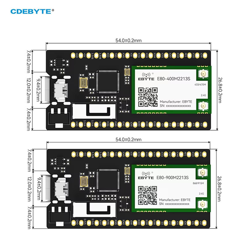 CDEBYTE EoRa-HUB Serie Open Source Development Board ESP32-S3 mit LR1121 Dual-Band 2,4G 400M/900M LoRaWAN und OLED in Schwarz - Bild 2