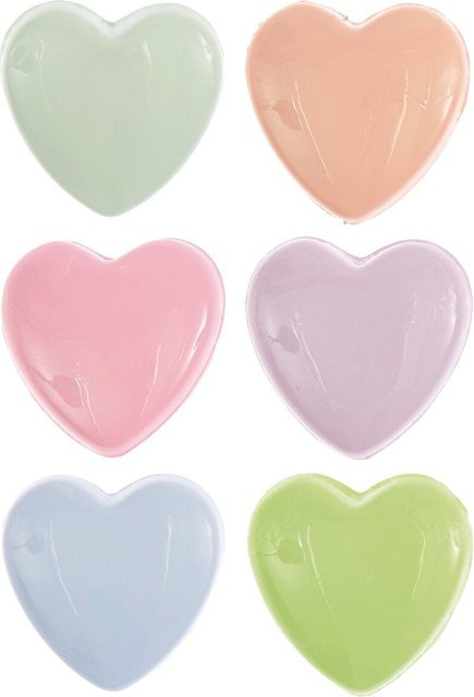Rico Design Herz-Knöpfe in Pastellfarben, Multicolor, Kunststoff - Bild 1