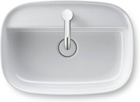 Duravit Aufsatzbecken Zencha aus Keramik, rechteckig, Weiß, Breite: 55 cm, Tiefe: 39 cm - Bild 1